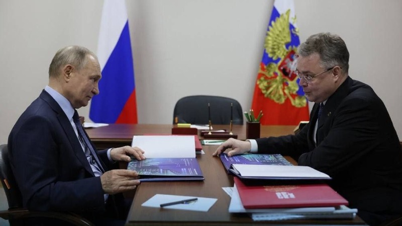 Развитие Ставрополья обсудили губернатор Владимиров и президент РФ Путин