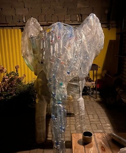Экоактивисты Ставрополя создали инсталляцию из пластиковых бутылок